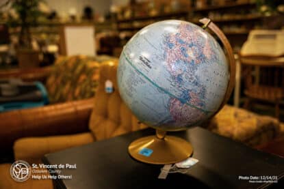 Desk Globe for sale at SVDP Ozaukee County in Port Washington, WI.