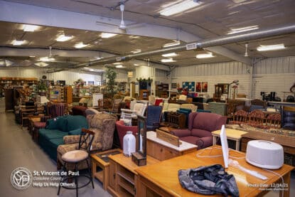 Used furniture department building at SVDP Ozaukee County in Port Washington, WI.
