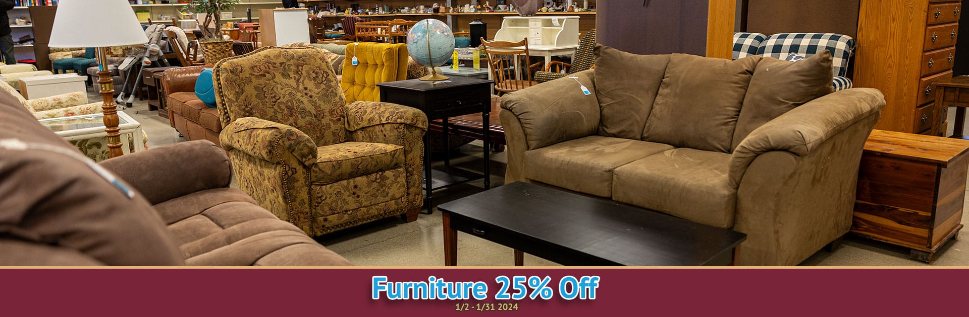 Furniture Sale Furniture is 25 off in January 2024