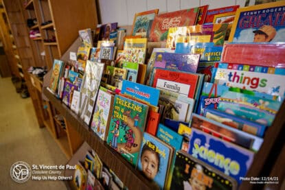 Used Children's books at at SVDP Ozaukee County in Port Washington, WI.