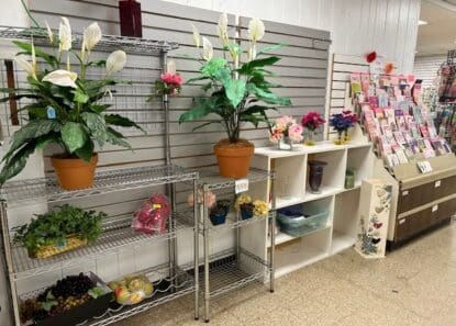 Mother's Day sale flowers display.