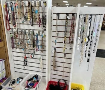 Mother's Day sale jewelry display.