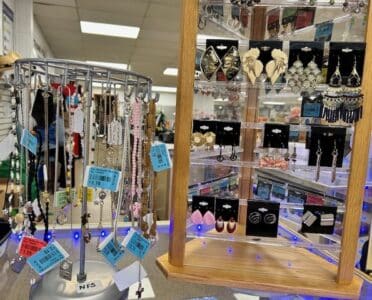 Mother's Day sale jewelry display.