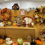 A display of fall decorations at St. Vincent de Paul, Ozaukee County.