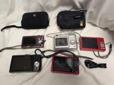 Lot of 5 Cameras (Lumix, Kodak, and more for parts only.