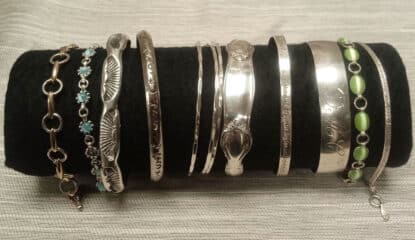 mixed lot of sterling silver bracelets