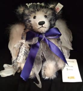 steiff stuffed bear with wings used with tags