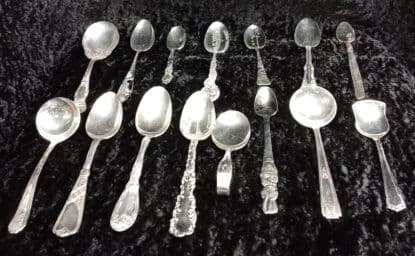 vintage small sterling silver spoons