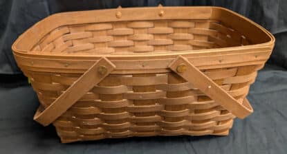 large longaberger basket with handles