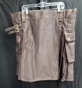 brown damn near kilt em size XXL kilt