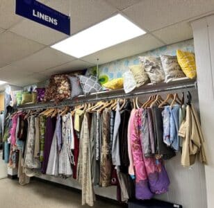 Linens sale display