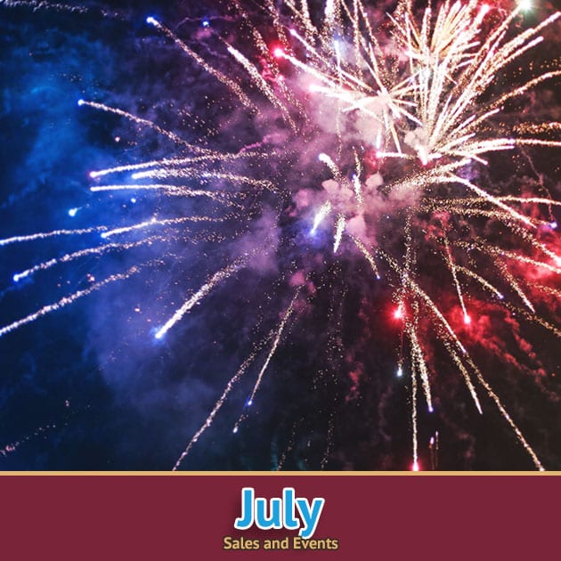 St Vincent de Paul, Ozaukee County July sales and events calendar.