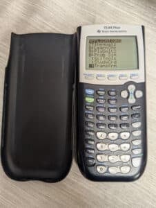 Texas Instruments TI-84 Plus Graphics Calculator - Black Tested clean w/ cover