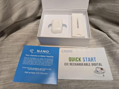 NANO Digital Hearing Aids Rechargeable Right & Left Devices Charger OTC New.