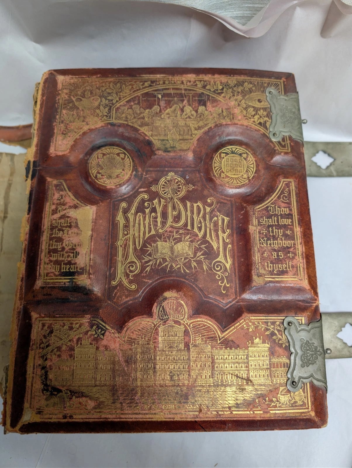 Vintage Family Illustrated Bible Printed 1881 William smith (English)