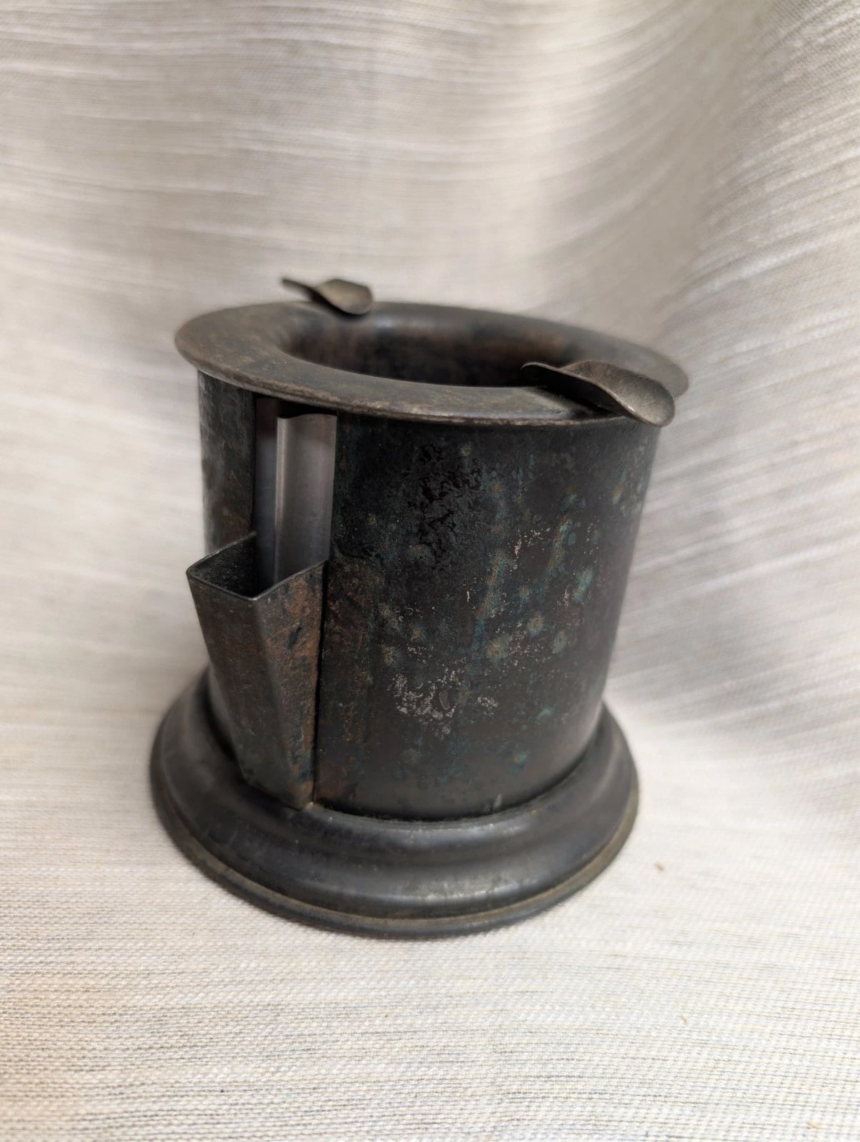 Vintage Mechanical Cigarette Dispenser/Ashtray. Keller Co. Brass & Aluminum