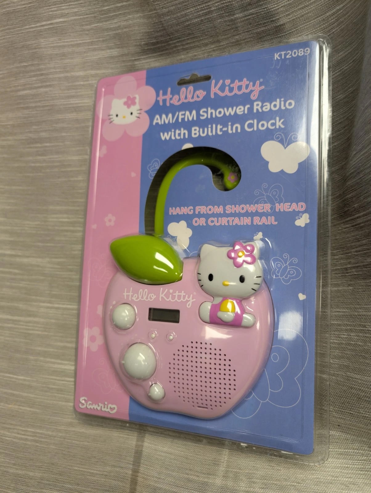 Hello Kitty Sanrio AM/FM Shower Radio With Built-in Clock Vintage Rare Sealed