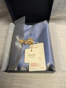 Ovcio Featherlight blue Cashmere Scarf 220x100cm/87x39" NWT BOX.